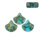 Ginko Leaf Bead Perlen 7.5x7.5mm Aquamarine picasso